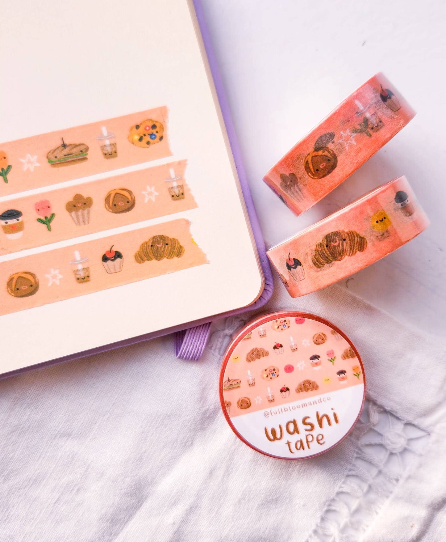 French Bakery Washi Tape - Pastries Coffee