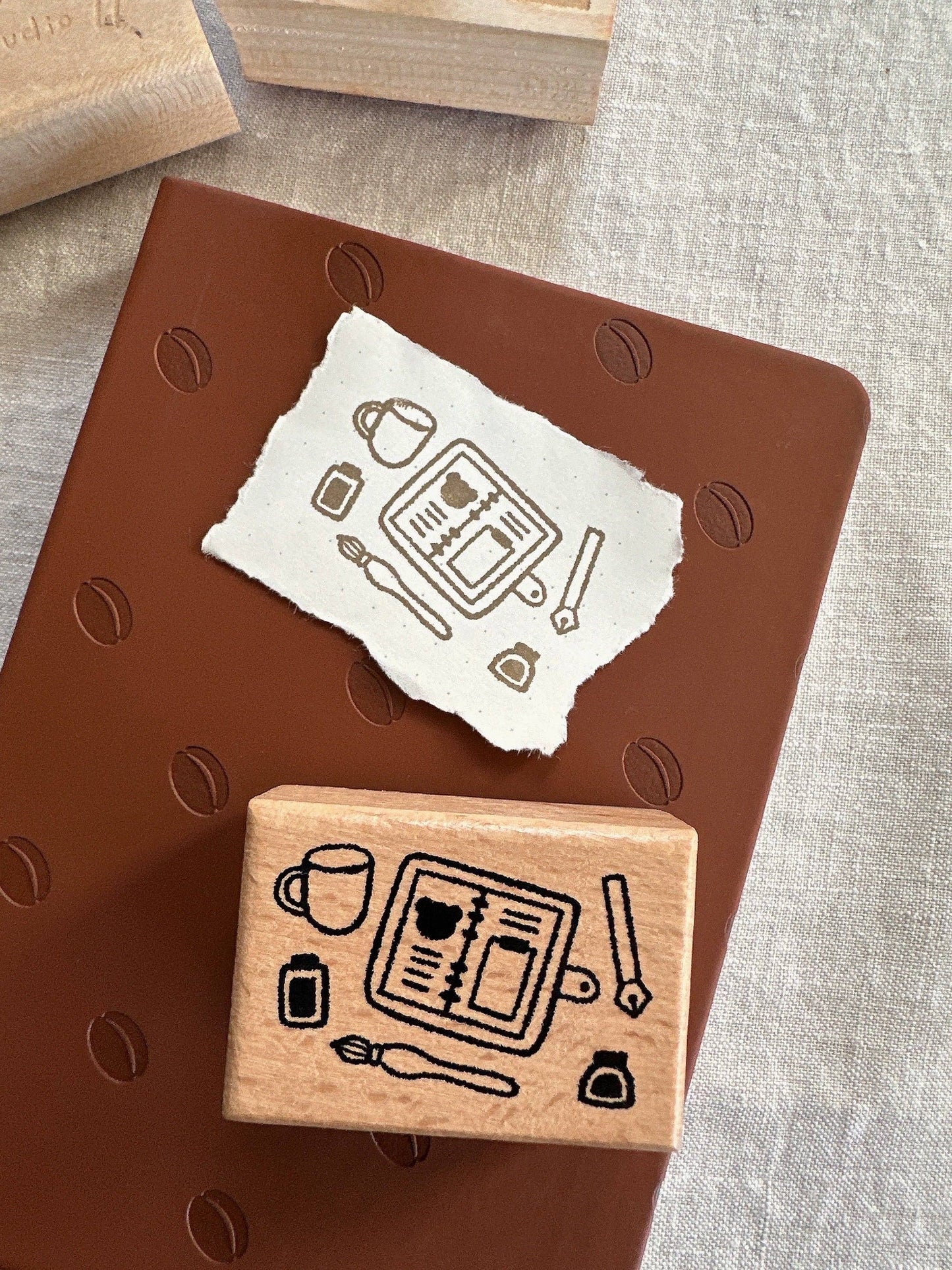 Planner Spread Wooden Stamp