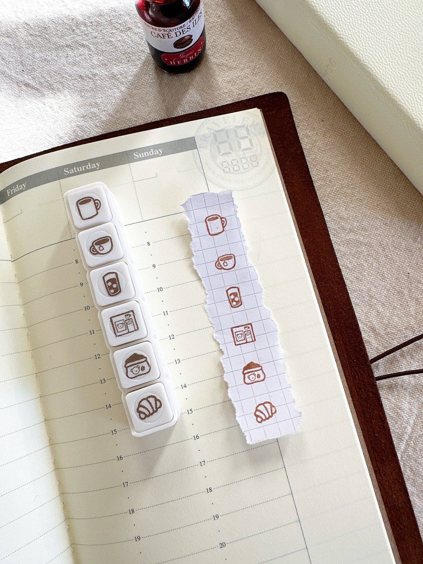 Caffeine Recharge Button Stamp