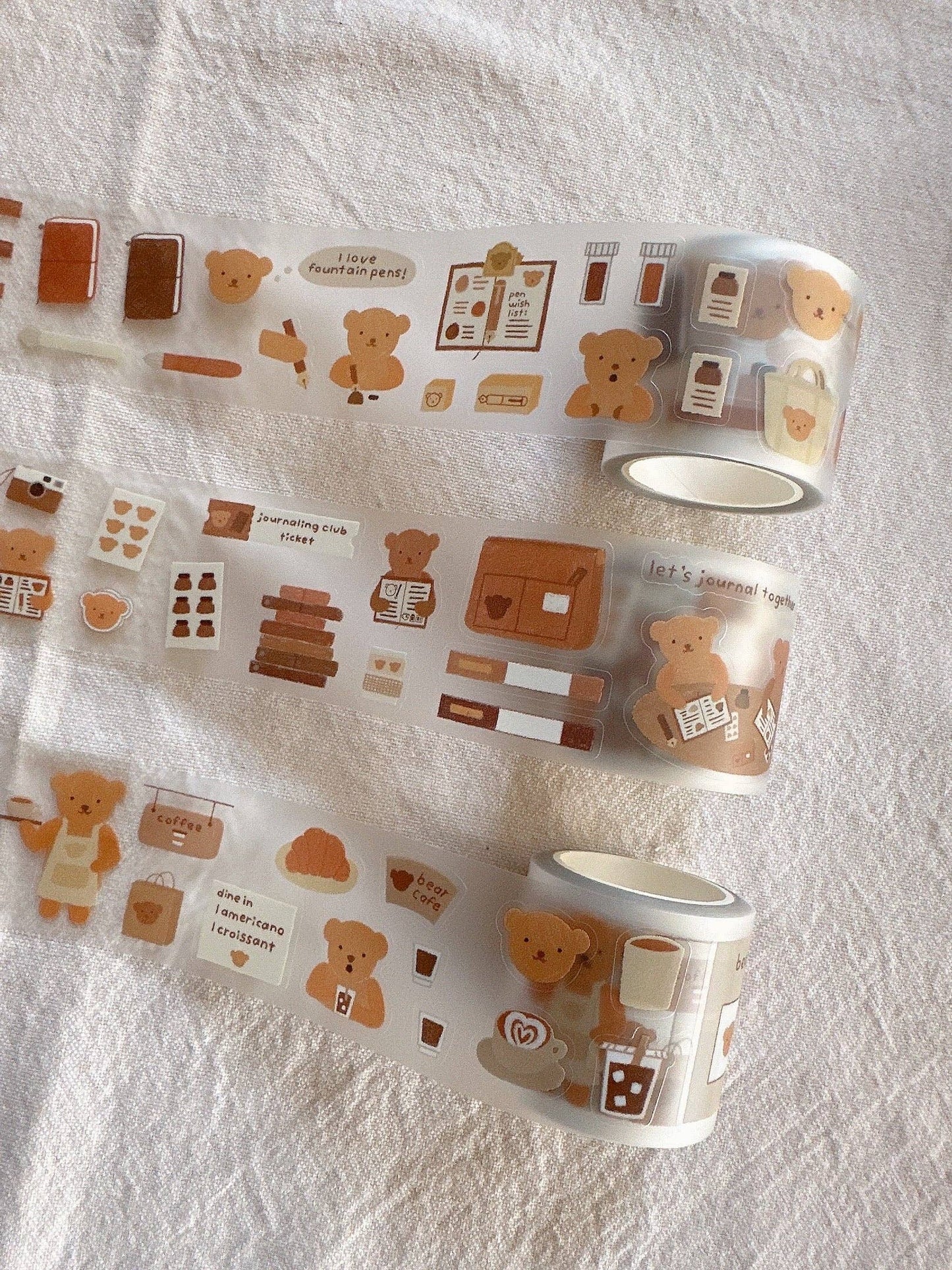 Bear's Cafe Kiss Cut PET Tape