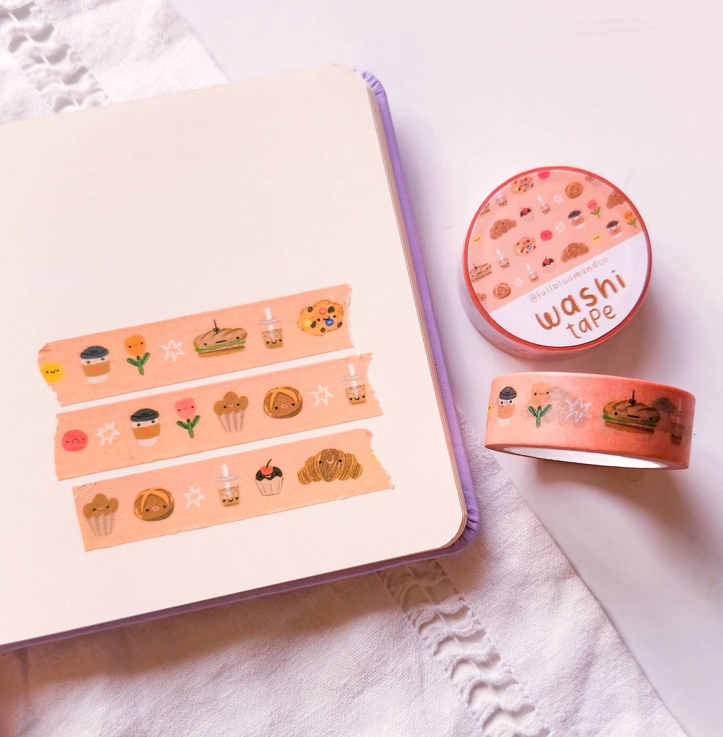 French Bakery Washi Tape - Pastries Coffee