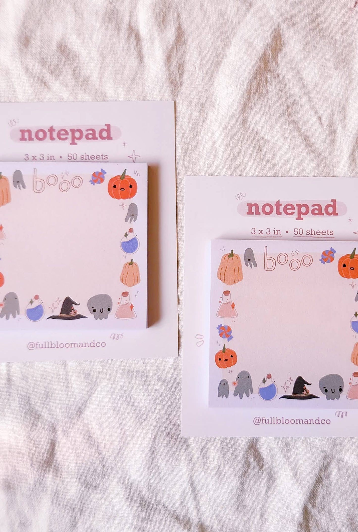 Boo Halloween Sticky Notepads
