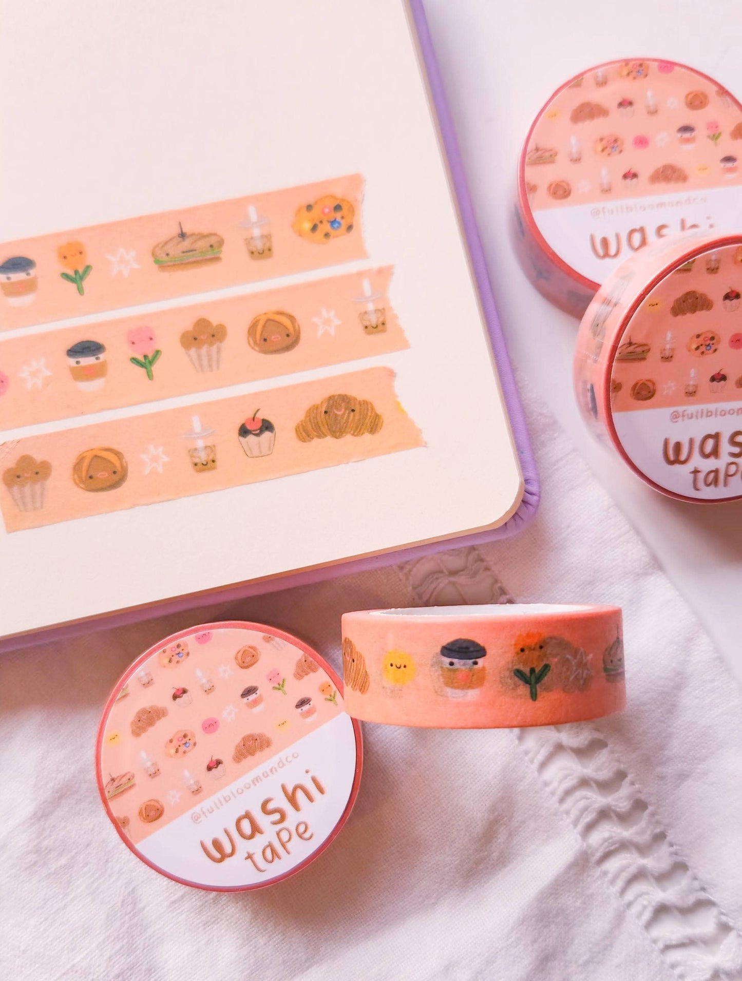 French Bakery Washi Tape - Pastries Coffee