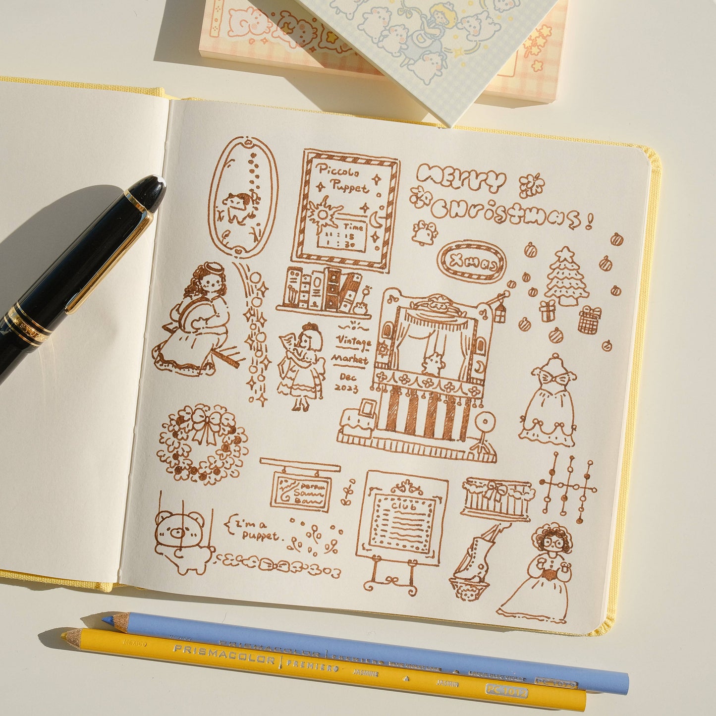 Specks of Time Fabric Hardcover Notebook/ Sketchbook