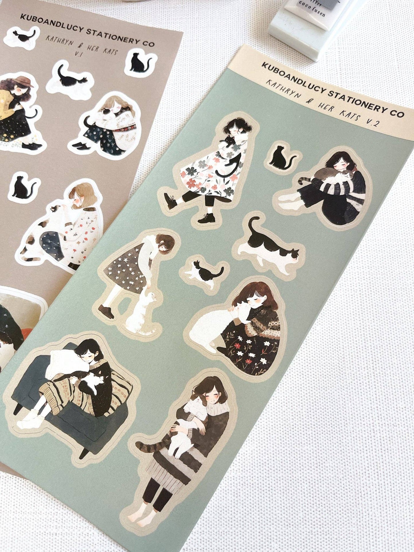 Kathryn and her Kat Sticker Sheet | 2 Designs