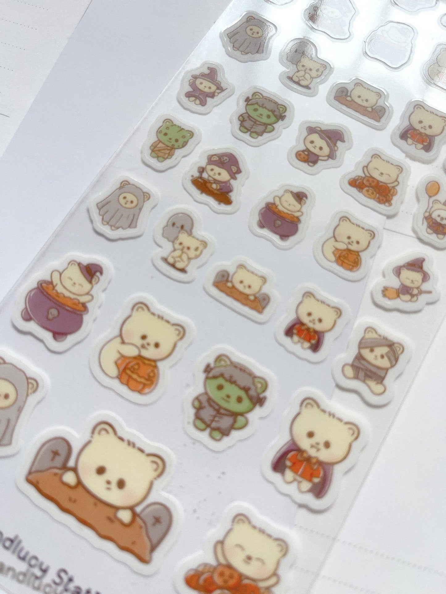 Kuboandlucy Stationery Co | Halloween Bears Sticker Sheet