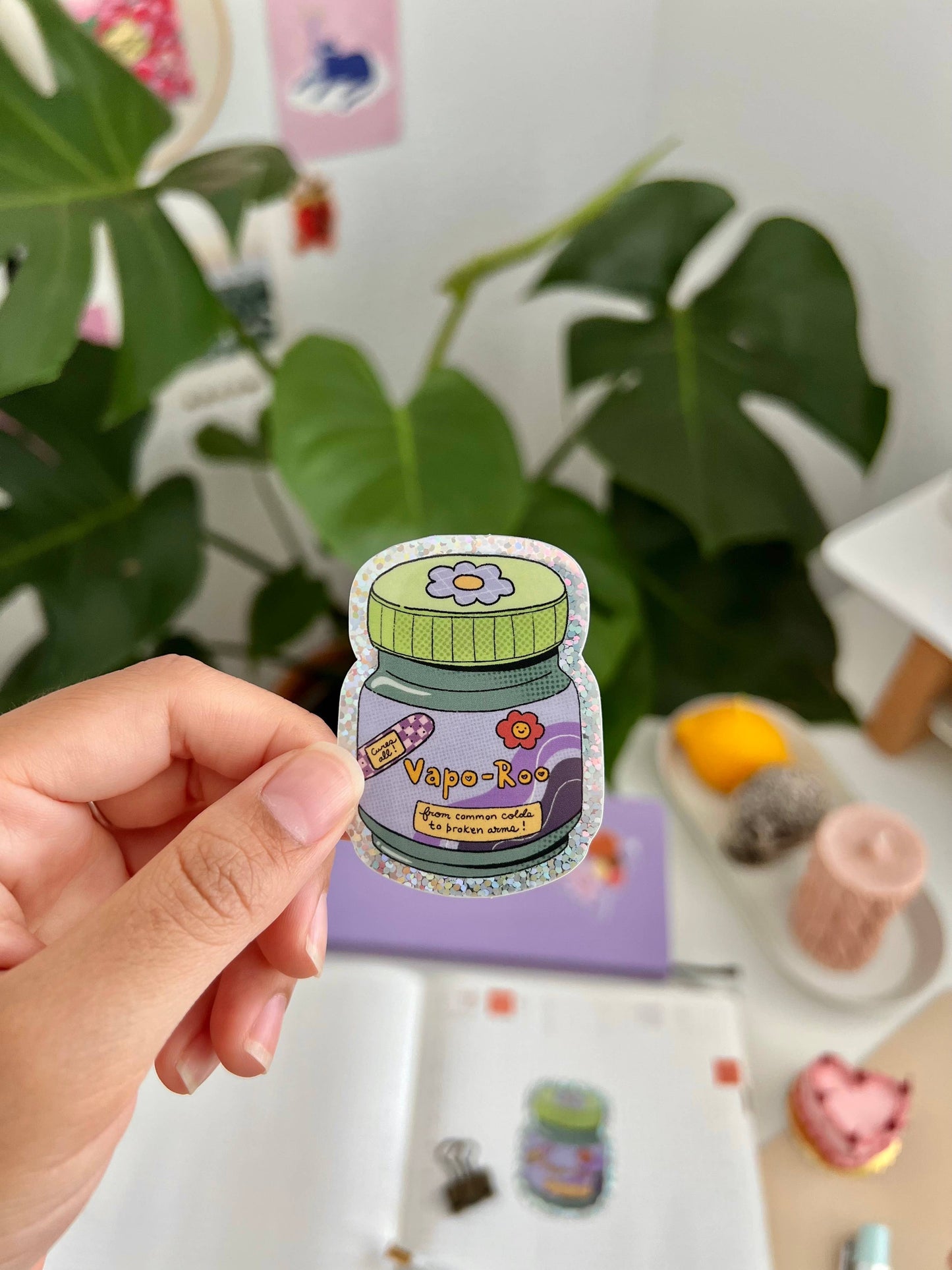 Glitter VaporRub Sticker- Mexican Sticker