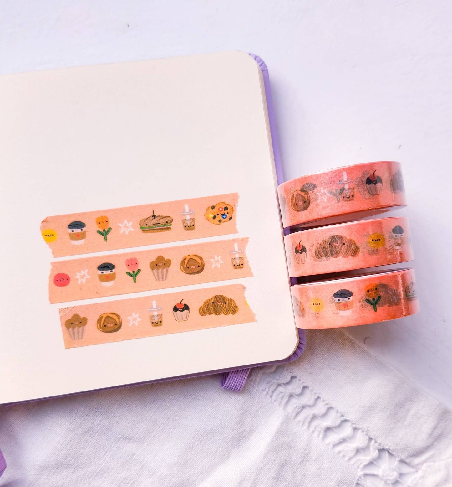 French Bakery Washi Tape - Pastries Coffee