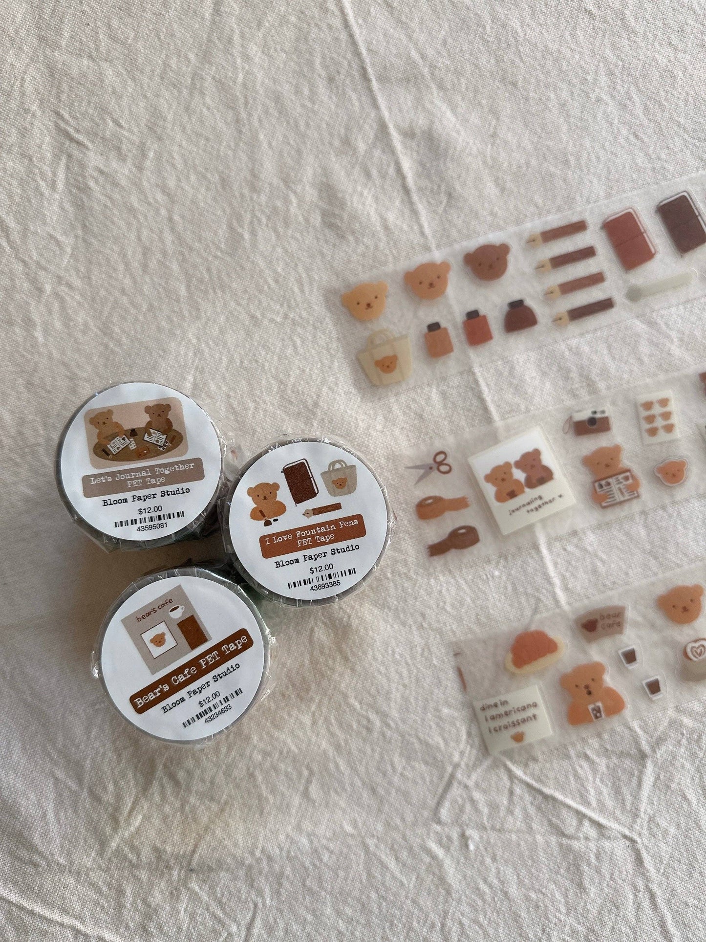 Bear's Cafe Kiss Cut PET Tape