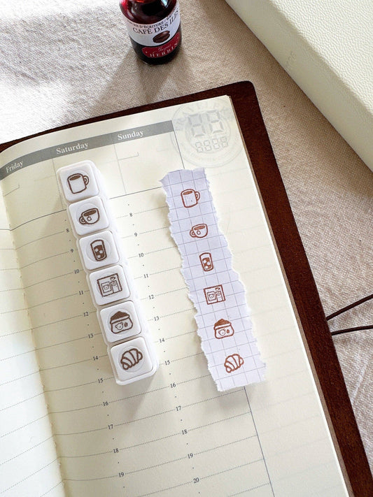 Caffeine Recharge Button Stamp