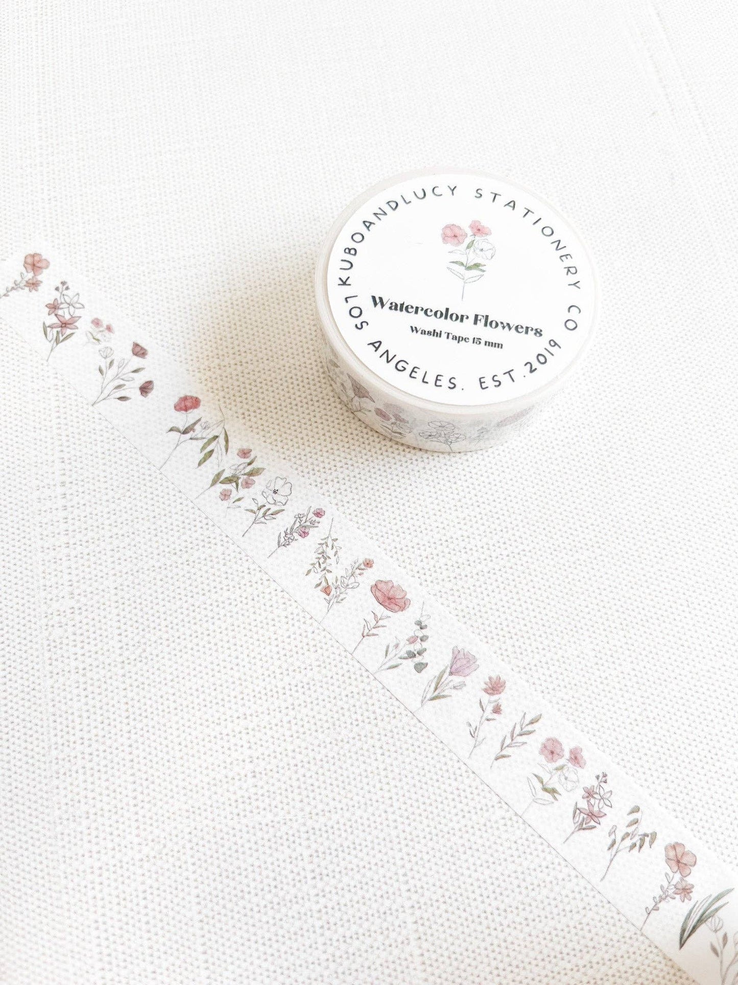 Kuboandlucy Stationery Co | Watercolor Flowers Washi Tape