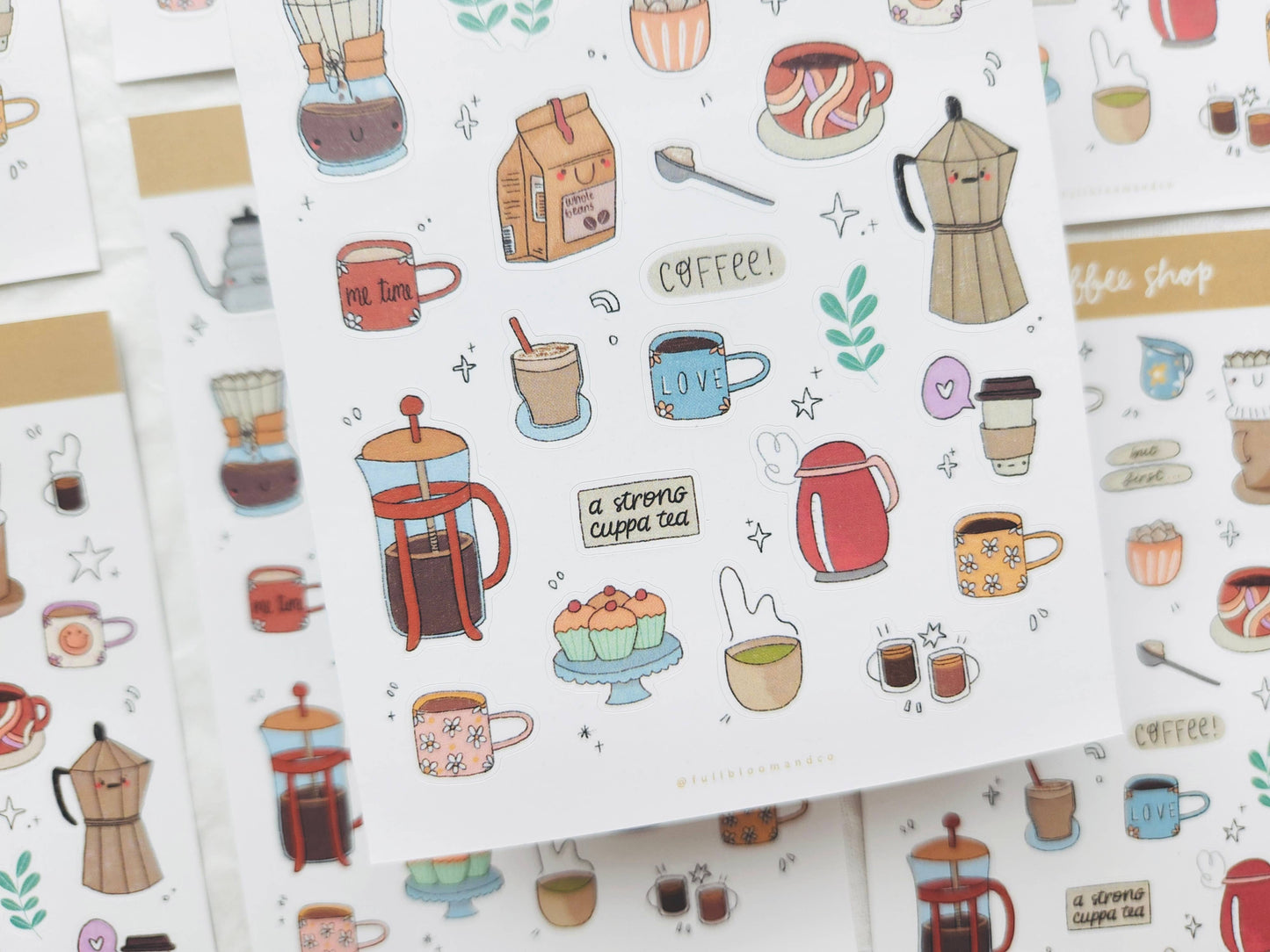 Coffee Shop Sticker Sheet