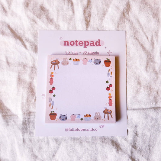 Cottage Core Summer Days Sticky Notepad