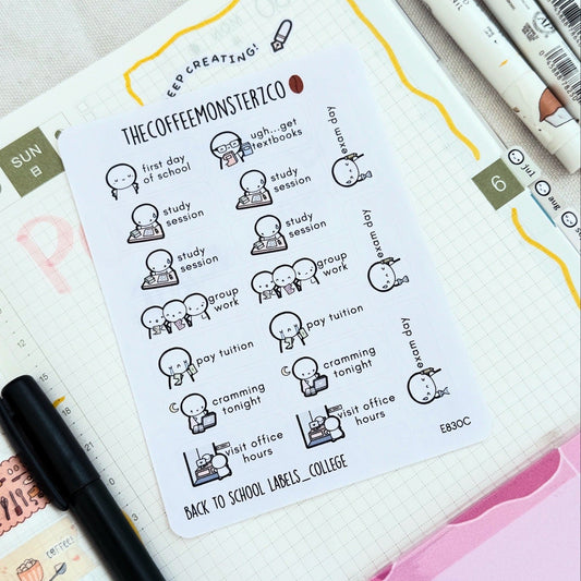 TCMC: Back To School Labels_College