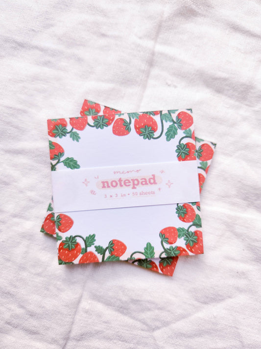 Strawberry Lover Memo Pad - Blank