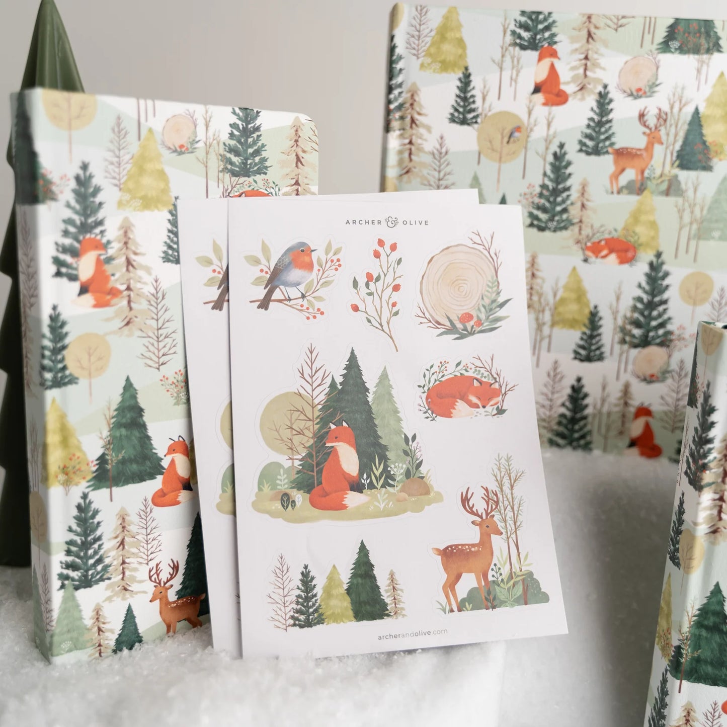 Fox In Winter Woods Stickers